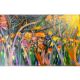 Abstract Art Canvas Painting by Artist Debayan Kundu 24 x 36 Inches